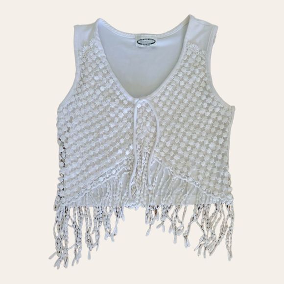 Crochet fringed crop top - Picture 2 of 5